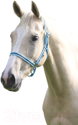 Недоуздок для лошади Shires Wessex Pony / 363/CAM/NVY/PONY (голубой/синий)
