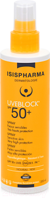 Спрей солнцезащитный Isis Pharma Uveblock SPF 50+ Для детей и взрослых (200мл)