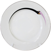 Тарелка столовая обеденная Thun 1794 Silvia Сиренево-черная стрела / СЛВ0009 (26см) - 