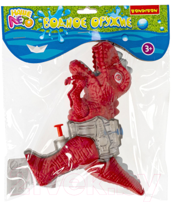 Бластер игрушечный Bondibon Наше Лето Динозавр / ВВ5414-А (красный)