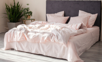 Комплект постельного белья Textile Gallery Satin страйп 1.5 сп (вертикальная полоса/пудра) - 