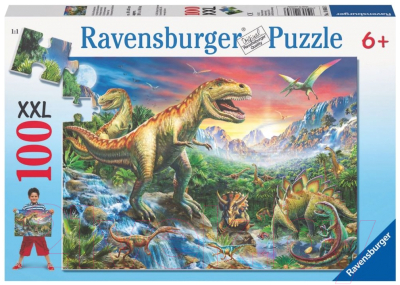 Пазл Ravensburger У динозавров / 10665 (100эл)