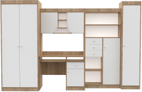 Комплект мебели для кабинета Интермебель Юниор (дуб сонома/белый) - 