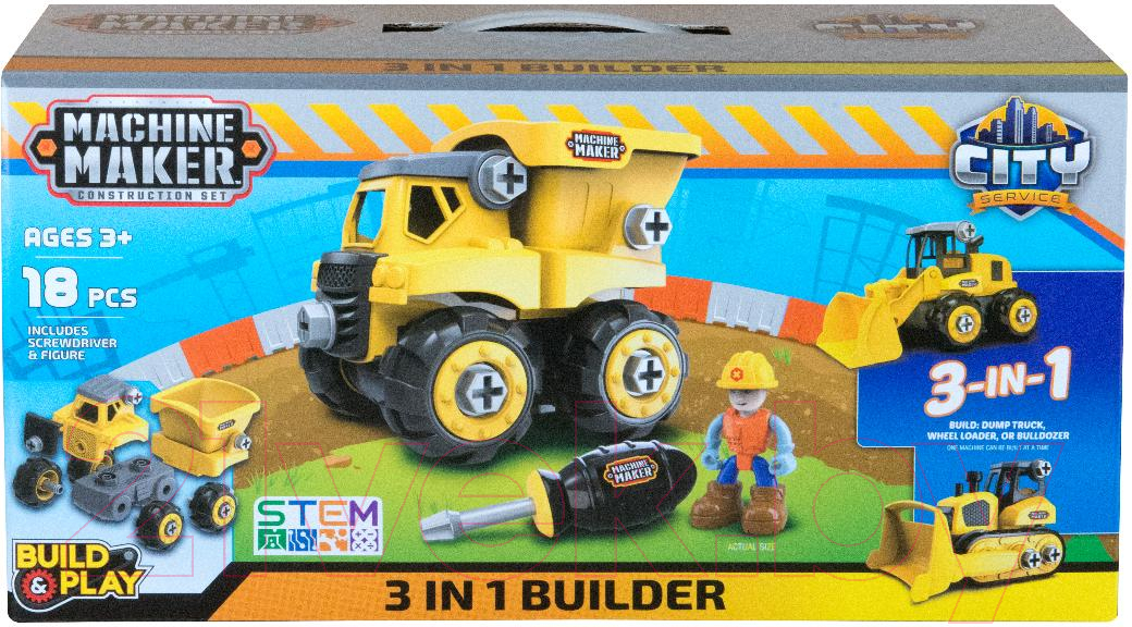 Игрушка-конструктор Nikko Junior Builder 3 в 1 40031