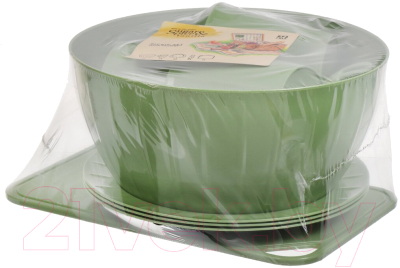 Набор пластиковой посуды Sugar&Spice Vanilla / SE181612050 (14пр, фисташковый)