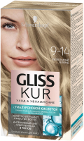 Крем-краска для волос Gliss Kur Уход и увлажнение c гиалуроновой кислотой 9-14 (пепельный блонд) - 