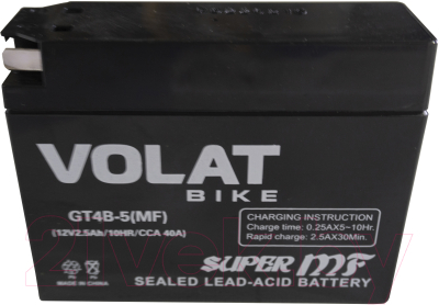 Мотоаккумулятор VOLAT GT4B-5 MF R+ (2.5 А/ч)