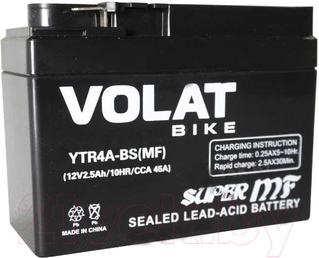 Мотоаккумулятор VOLAT YTR4A-BS MF R+
