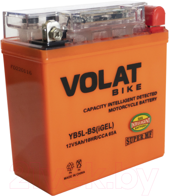 Мотоаккумулятор VOLAT YB5L-BS iGEL R+ (5 А/ч)