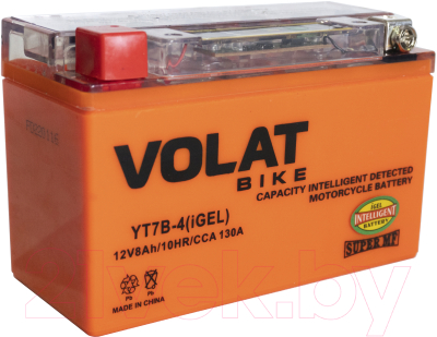 Мотоаккумулятор VOLAT YT7B-4 iGEL L+ (8 А/ч)