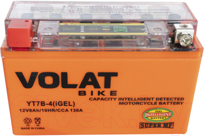 Мотоаккумулятор VOLAT YT7B-4 iGEL L+ (8 А/ч)
