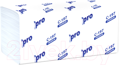 Бумажные полотенца PROtissue V сложения 2-х слойные / С197