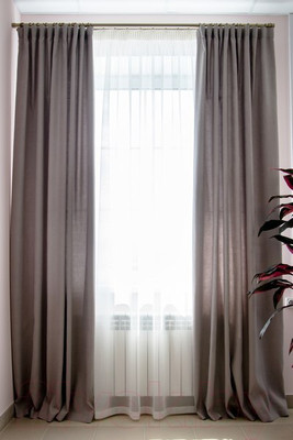 Комплект штор Decoretto Канвас основной КСО-K27 (400x270, серый) -