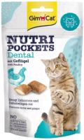 Лакомство для кошек GimCat Nutri Pockets Dental с птицей (для очистки зубов) / 927732 (60г) - 