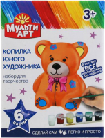 

Набор для творчества MultiArt, Копилка для росписи Мишка / 100MB-BEAR-4