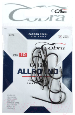 Изображение товара Набор крючков рыболовных COBRA Baitholder / CA129-K050 (5шт)