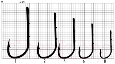 Изображение товара Набор крючков рыболовных COBRA Baitholder / CA129-K050 (5шт)