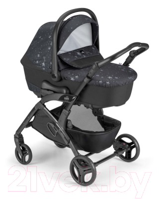 Детская универсальная коляска Cam Tris Fluido Easy 3 в 1 / ART877019-T946 (черные звезды)