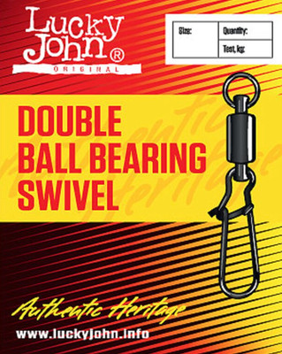Набор вертлюгов рыболовных Lucky John Double Ball Bearing And Fastlock / LJ5012-004 (3шт) - 