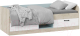 Кровать-тахта ТриЯ Оливер тип 1 80x200 (дуб крафт серый/белый/серо-голубой) - 