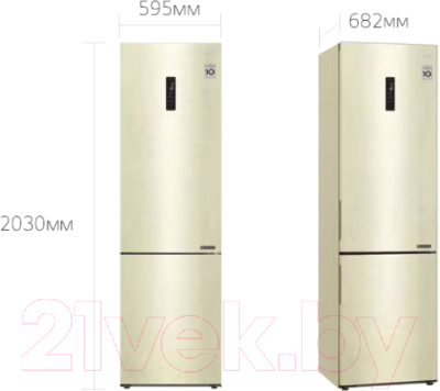 Изображение товара Холодильник с морозильником LG GA-B509CESL