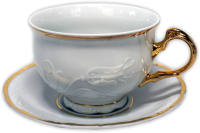 Чашка с блюдцем Thun 1794 Tulip Отводка золото / ТУЛ0012 - 