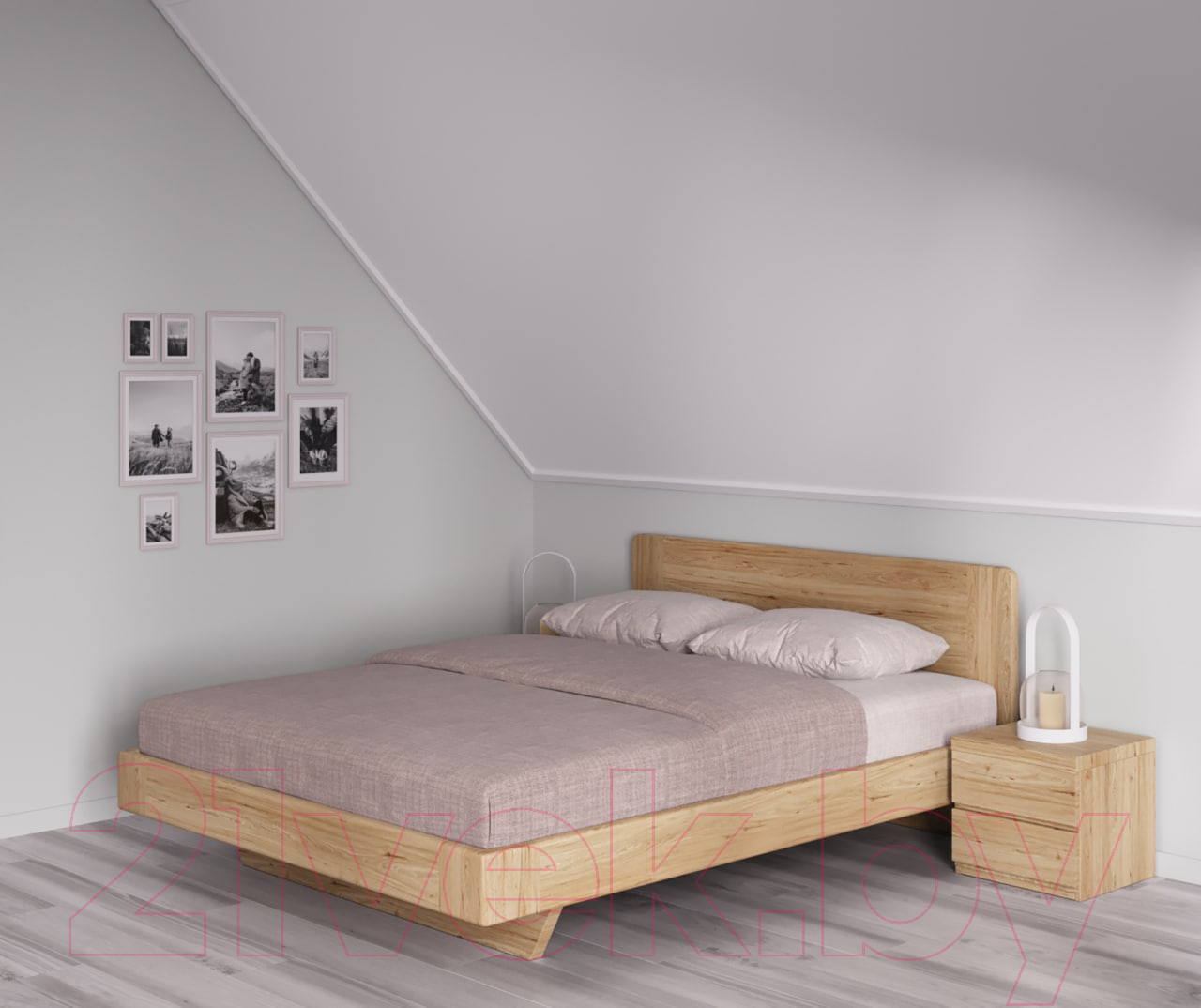 Каркас кровати Drewood Пиастр 180x200 / ПИ.004.200.000.00 (бесцветный) — фото 2
