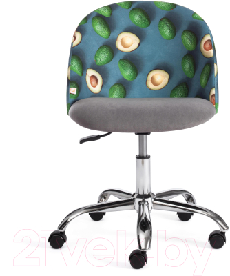 Кресло офисное Tetchair Melody (ткань/флок, серый/Botanica 11 Avocado/29)