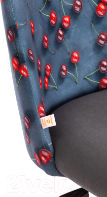 Кресло офисное Tetchair Melody (ткань/флок, серый/Botanica 08 Cherry/29)