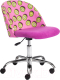 Кресло офисное Tetchair Melody (ткань/флок, фиолетовый/Botanica 06 Kiwi/138) - 