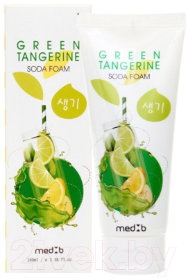 Изображение товара Пенка для умывания Med B Green Tangerine Soda Foam с экстрактом зеленого мандарина (100мл)