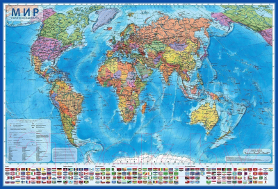 Настенная карта Globen Мир политическая 1:21.5млн / КН063