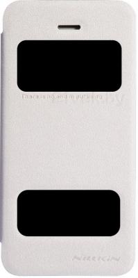 Чехол-накладка Nillkin Sparkle White (для Apple Iphone 5/5S) - общий вид на телефоне