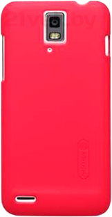 Чехол-накладка Nillkin Super Frosted Bright Red (для Huawei Ascend D1/U9500) - общий вид на телефоне