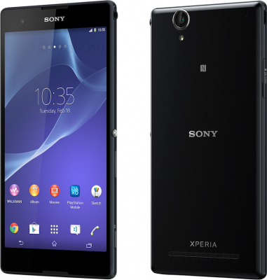 Смартфон Sony Xperia T2 Ultra / D5303 (черный) - передняя и задняя панели