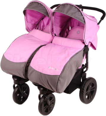 Детская прогулочная коляска Mobility One ExspressDuo P5370 (Purple-Gray) - общий вид