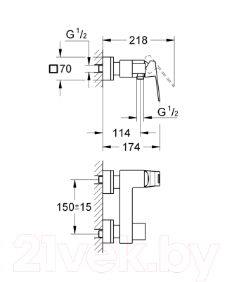 Смеситель GROHE Eurocube 23145000