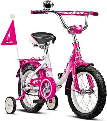 Детский велосипед STELS Pilot 110 (12, Pink-White) - общий вид