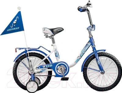 Детский велосипед STELS Pilot 110 (16, белый/синий)