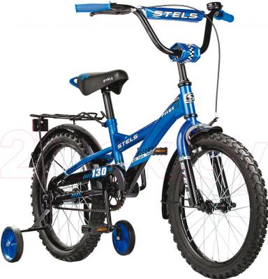 Детский велосипед STELS Pilot 130 (16, Blue-Black) - общий вид