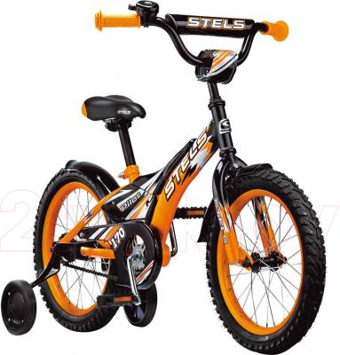 Детский велосипед STELS Pilot 170 (16, Black-Yellow) - общий вид
