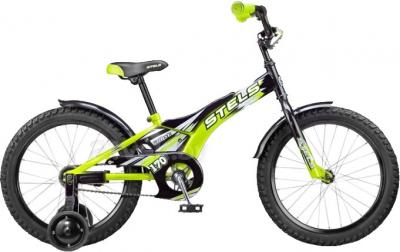 Детский велосипед STELS Pilot 170 (18, черно-зеленый) - общий вид
