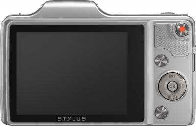 Компактный фотоаппарат Olympus SZ-15 (серебристый) - вид сзади