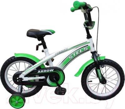 Детский велосипед STELS Arrow 14 (White-Green) - общий вид
