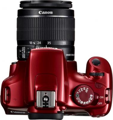 Зеркальный фотоаппарат Canon EOS 1100D Kit 18-55mm IS II (Red) - вид сверху