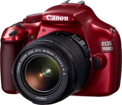 Зеркальный фотоаппарат Canon EOS 1100D Kit 18-55mm IS II (Red) - общий вид