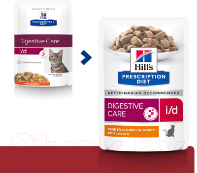 Влажный корм для кошек Hill's Prescription Diet i/d Feline with Chicken (85г)