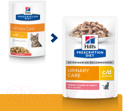 Влажный корм для кошек Hill's Prescription Diet c/d Multicare Feline with Salmon (85г)