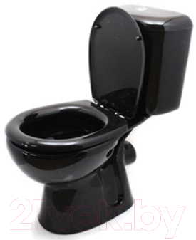 Унитаз напольный Керамин Гранд Алкапласт (черный, с полипропиленовым сиденьем)