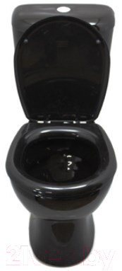 Унитаз напольный Керамин Гранд Алкапласт (черный, с полипропиленовым сиденьем)